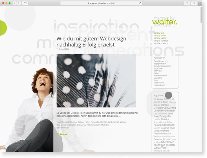 simply walter. simply ideas ...: Webdesign
